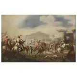 Carlo Coppola, Battle Scene, oil on canvas