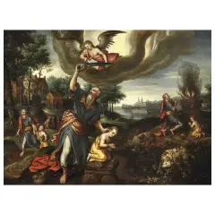 Maerten de Vos, The Sacrifice Of Isaac, oil on panel