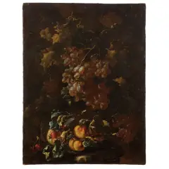 Still Life Of Fruits by Bartolomeo Castelli il Vecchio, oil on canvas, offered Oct 2025