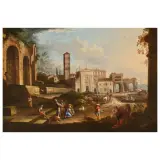 Adrien van Diest, Roman View With Ruins, oil on canvas