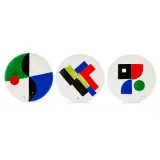 Set of three plates 1968 ca. glazed by Sonia Delaunay, offered Sep 2025