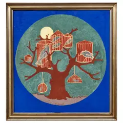 Gabbie sull’albero 1971 by Francesco Casorati, offered Sep 2025