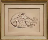 Achille Boni, Velociclo, mixed media on cardboard