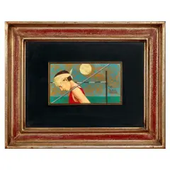 Fabrizio Riccardi, Che saliva in comunione pura 1978, oil on board