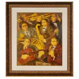 Remo Squillantini, Jazz 1981, oil on panel