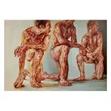 Stefan Kleinschuster, Figures, mixed media on canvas