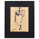 Gianni Dova, Untitled 1961 Indiank, ink on paper