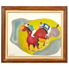 Giuseppe Cesetti, Cavalli e fantini in corsa 1960