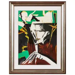 Figure con capretta by Remo Brindisi, oil on canvas, offered Sep 2025