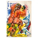 Mimmo Nobile, Verbo scopare I lezione 1988, mixed media on paper