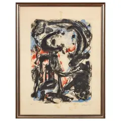 Untitled 1960 by Giuseppe Santomaso, lithograph, offered Sep 2025