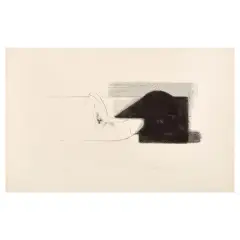 Piero Guccione, Nudo disteso 1975, etching