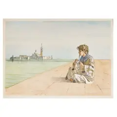 Silvia a Venezia by Romano Parmeggiani, lithograph, offered Sep 2025