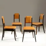 «S-11» Four by Angelo Mangiarotti, WOODEN CHAIRS, offered Jul 2025