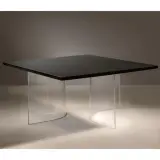 Roberto Monsani, Table, Pvc Bases, Black Lacquered