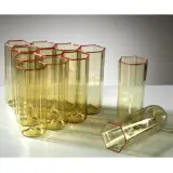 Venini by Carlo Scarpa, Venini TWELVE YELLOW GLASSES DODICI BICCHIERI in vetro nei toni del giallo, offered Jul 2025