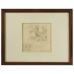 Drawing by Tomaso Buzzi, offered Jul 2025