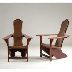 A Couple Of Armchairs by Gino Levi Montalcini, WOODEN STRUCTURE, offered Jul 2025