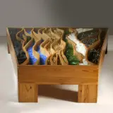Untitled by Mario Ceroli, WOODEN LOW TABLE, offered Jul 2025