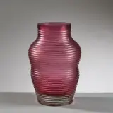 Pietro Chiesa, Red Glass Vase Vaso