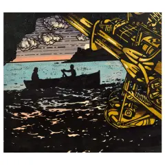 Ercole Pignatelli, Marina IV 1966, acrylic on canvas