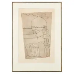 Ben Nicholson, Pisa (vertical) 1967, etching