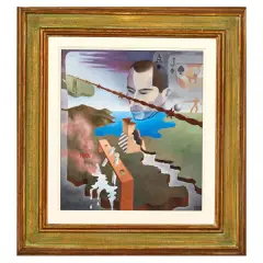 Osvaldo Peruzzi, Ritratto con paesaggio drammatico 1945