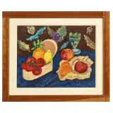 Adriana Pincherle, Box with fruit 1992, oil on canvas