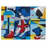 Ugo Nespolo, Happy Gost, acrylic on board