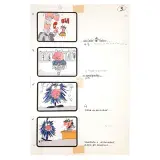 Bruno Bozzetto, Untitled, Story board marker on paper