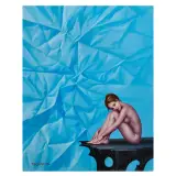 Tito Salomoni, Seated figure, oil on canvas