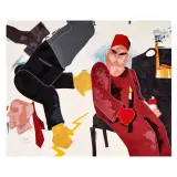 Emilio Tadini, Il pittore e il modello, screenprint