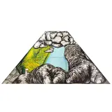 Giuliano Collina, Landscape, mixed media on canvas (eight canvas)