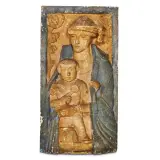 Quirino Ruggeri, Motherhood, polychrome chalk relief