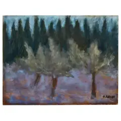 Landscape 1948 by Ottone Rosai, oil on canvas, offered Jun 2025