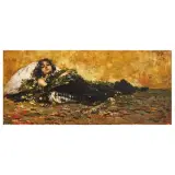 Vincenzo Irolli, A Bed Of Flowers, oil on canvas