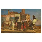 Beppe Ciardi, Equestrian Circus, oil on canvas