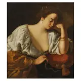 Artemisia Gentileschi, Cleopatra, oil on canvas