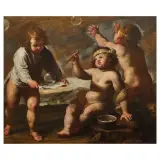 Giovanni Battista Carlone, Putti Playing With Soap Bubbles