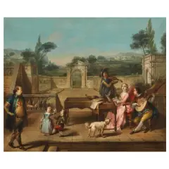 Minuet Lesson by Francesco Zugno, oil on canvas, offered May 2025
