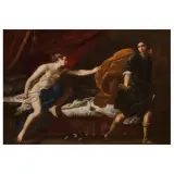 Andrea Vaccaro, Joseph And Potiphar'S Wife, oil on canvas