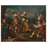 Stefano Ghirardini, Peasant Dance, oil on canvas