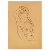 Untitled by Lucio Fontana, Laid feminine figure, offered Apr 2025