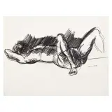 Untitled by Ennio Morlotti, Laid nude charchoal on paper, offered Apr 2025