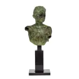 Francesco Messina, Half-bust boy patinated, bronze