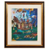 Antonio Possenti, La nave dei folli, oil on board