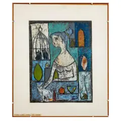 Marcello Fantoni, Florence, mixed media on silkscreen