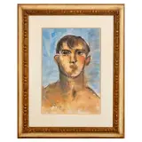 Sergio Scatizzi, Portrait, mixed media on paper