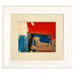 Abstract 1961 by Sergio Scatizzi, acrylic on board, offered Apr 2025