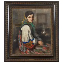 Vittorio Gussoni, Portrait 1956, oil on board